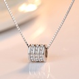 Korean version transfer beads pendant inlaid zircon cylindrical beads fashion necklace accessories wholesalepicture11